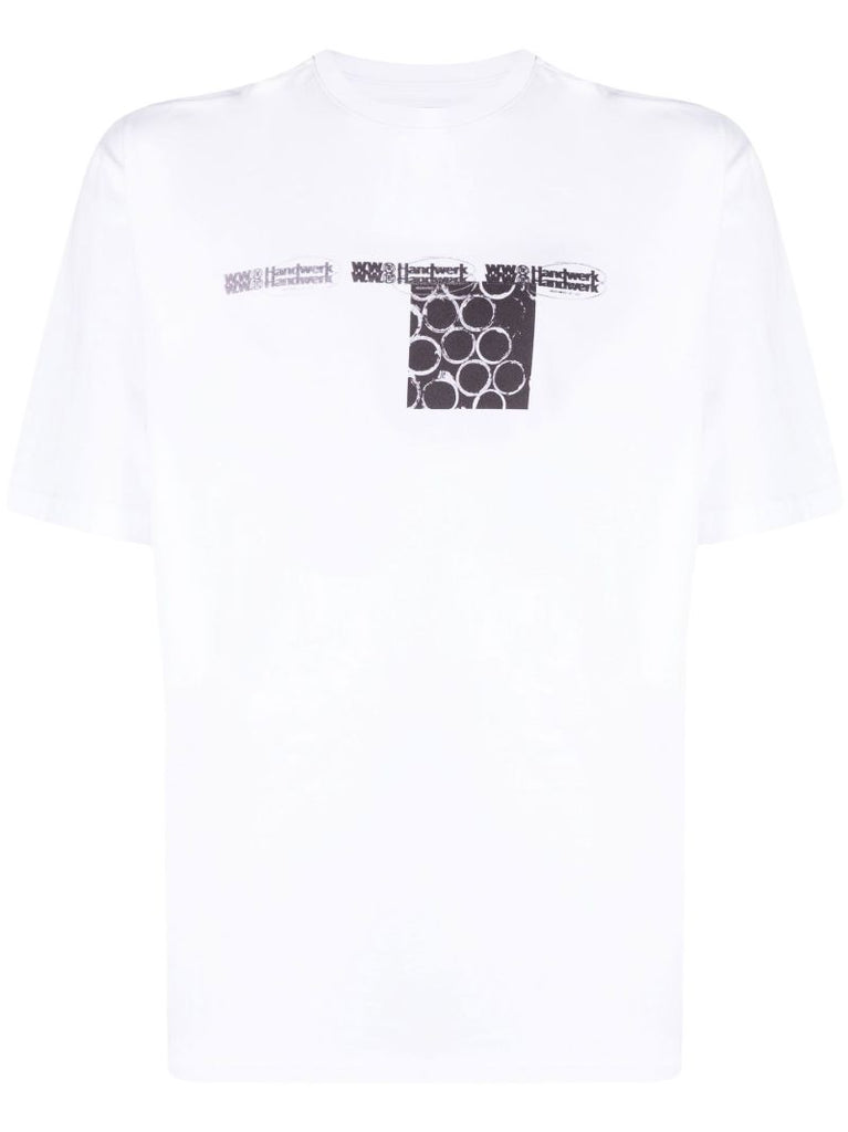 White Haider Texture Cotton T-shirt