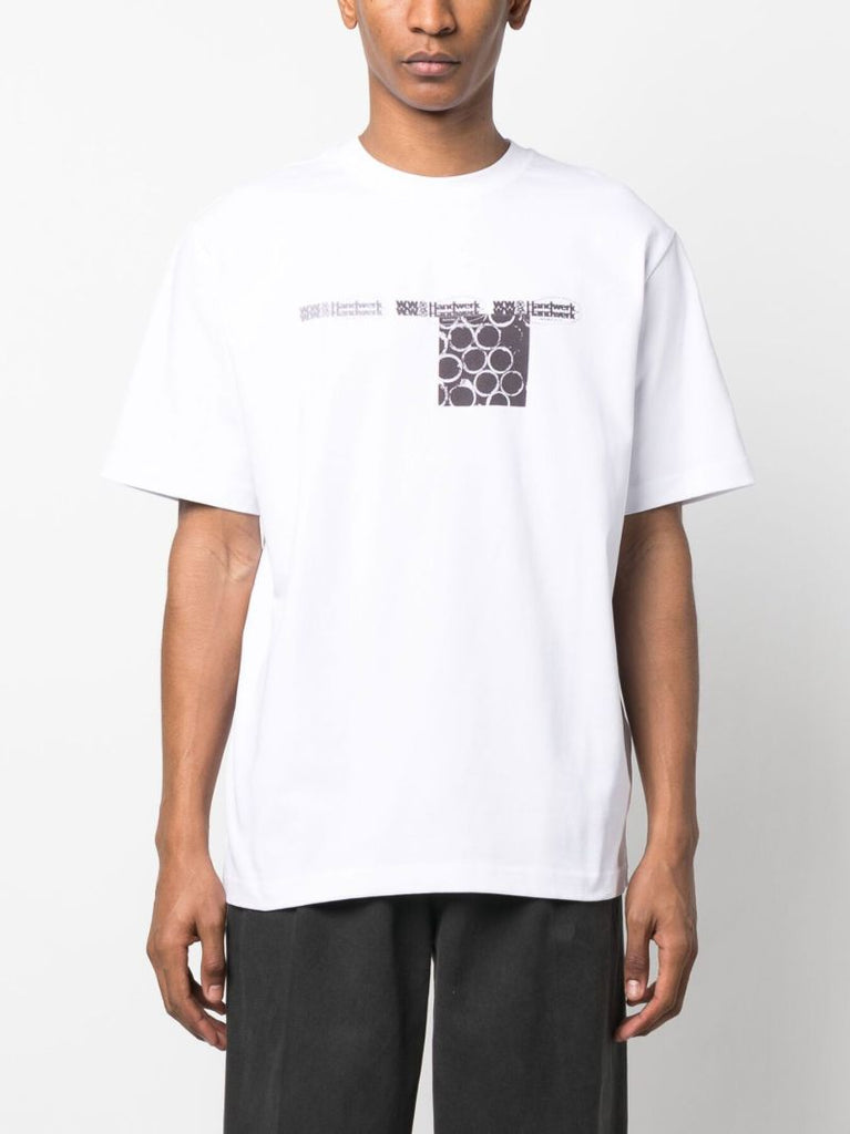 White Haider Texture Cotton T-shirt