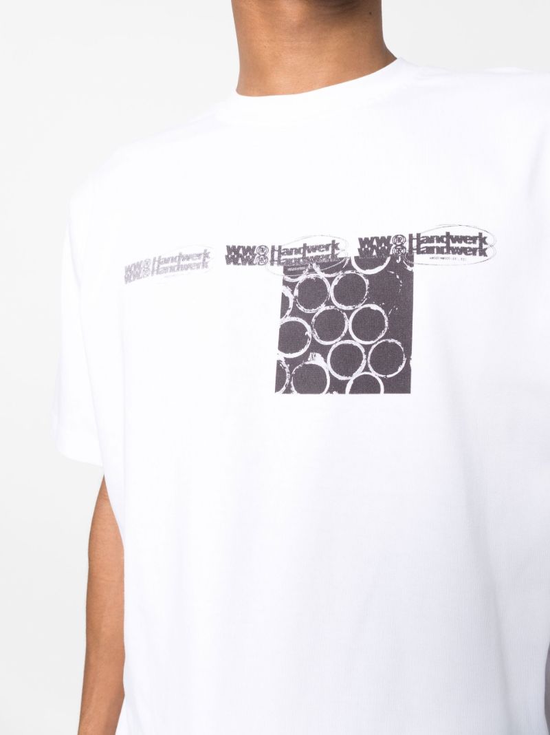White Haider Texture Cotton T-shirt