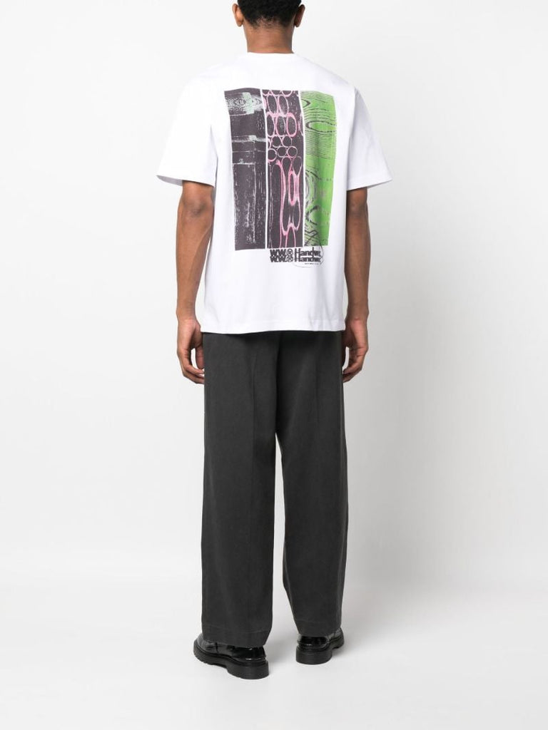White Haider Texture Cotton T-shirt