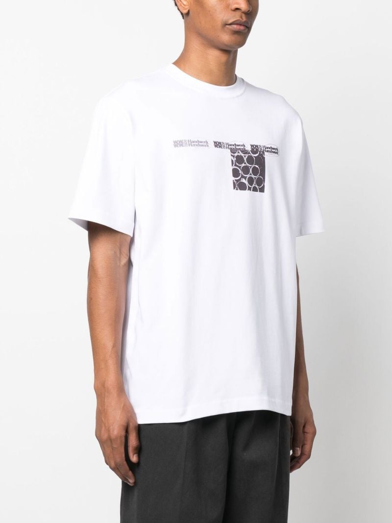 White Haider Texture Cotton T-shirt