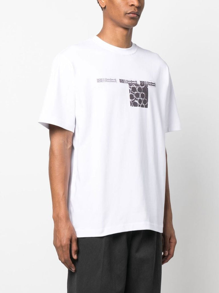 White Haider Texture Cotton T-shirt