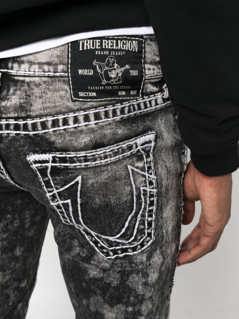 Black Bleached Slim-fit Jeans