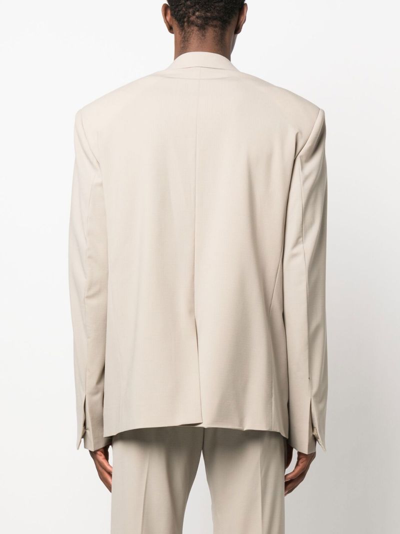 Grey Single-breasted Blazer