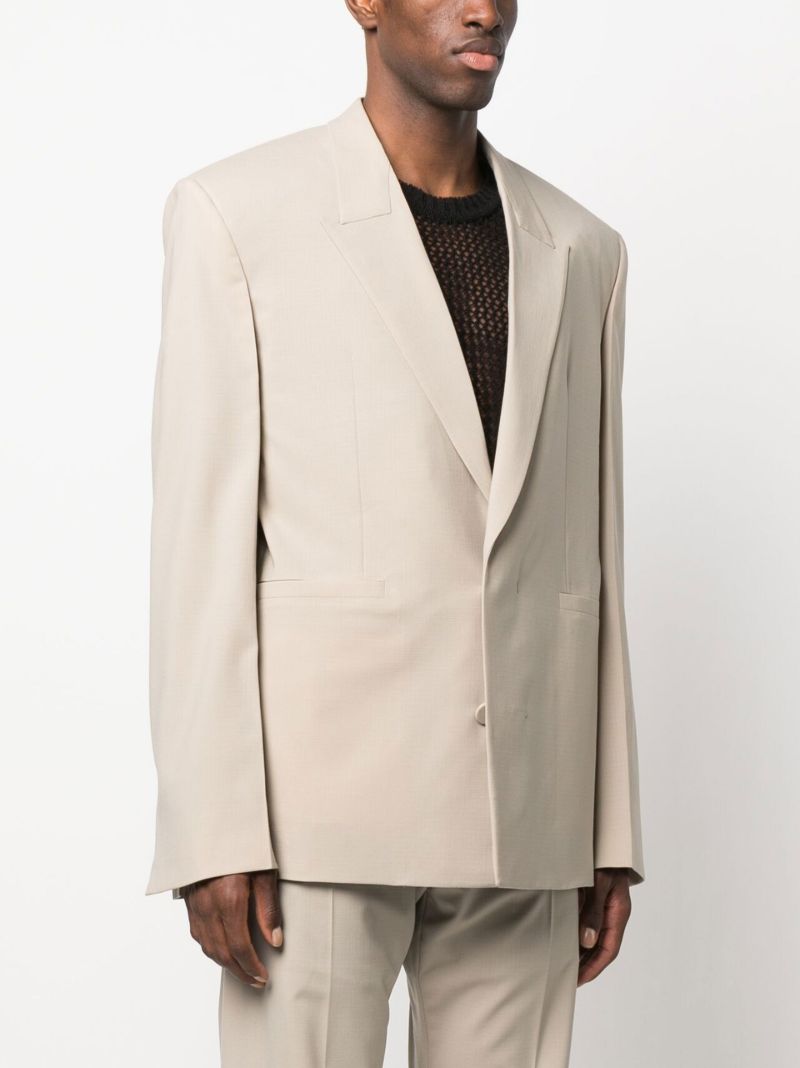 Grey Single-breasted Blazer