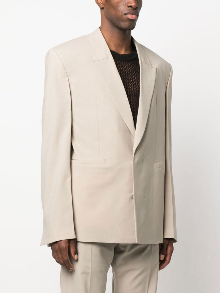 Grey Single-breasted Blazer