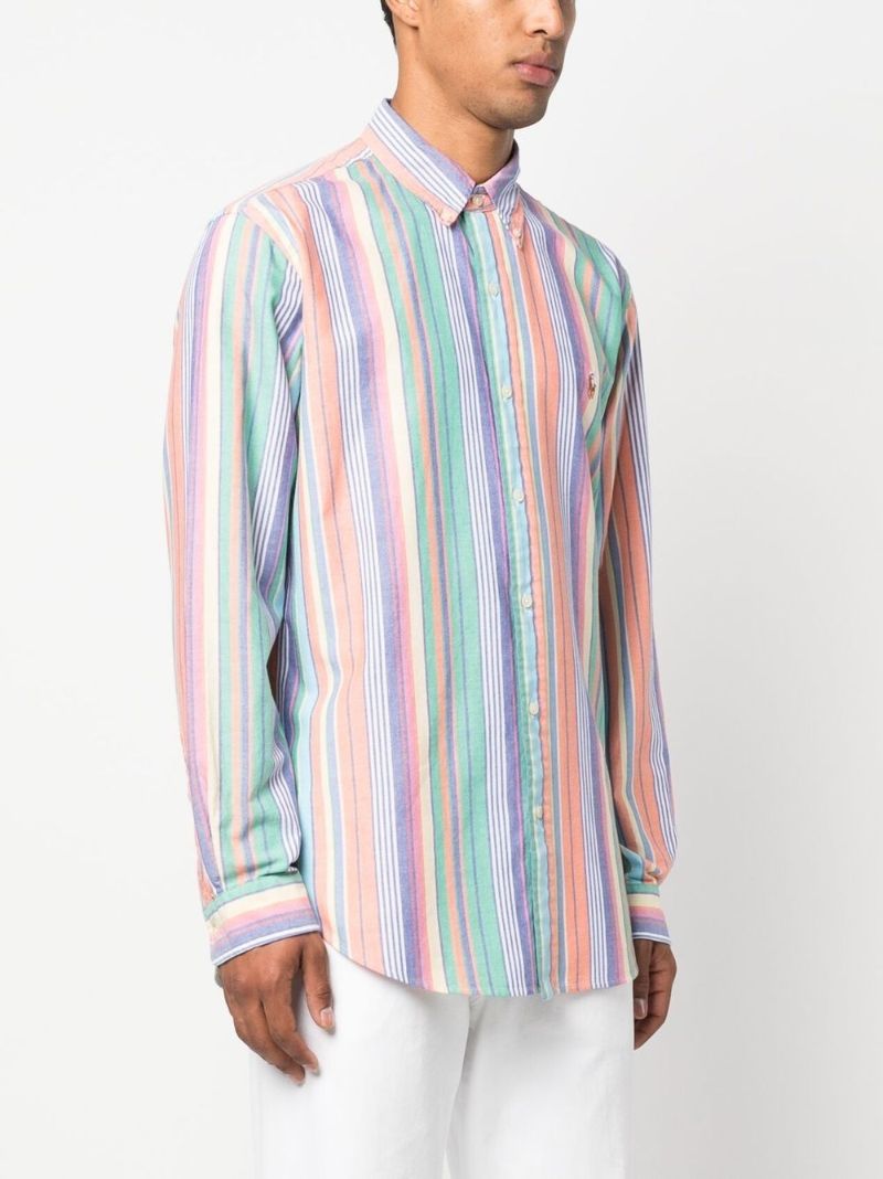 Multicolour Pony Embroidered Striped Shirt