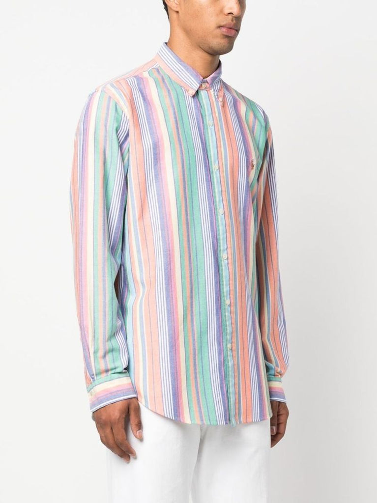 Multicolour Pony Embroidered Striped Shirt