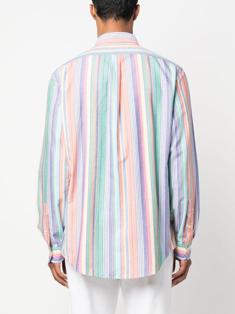 Multicolour Pony Embroidered Striped Shirt