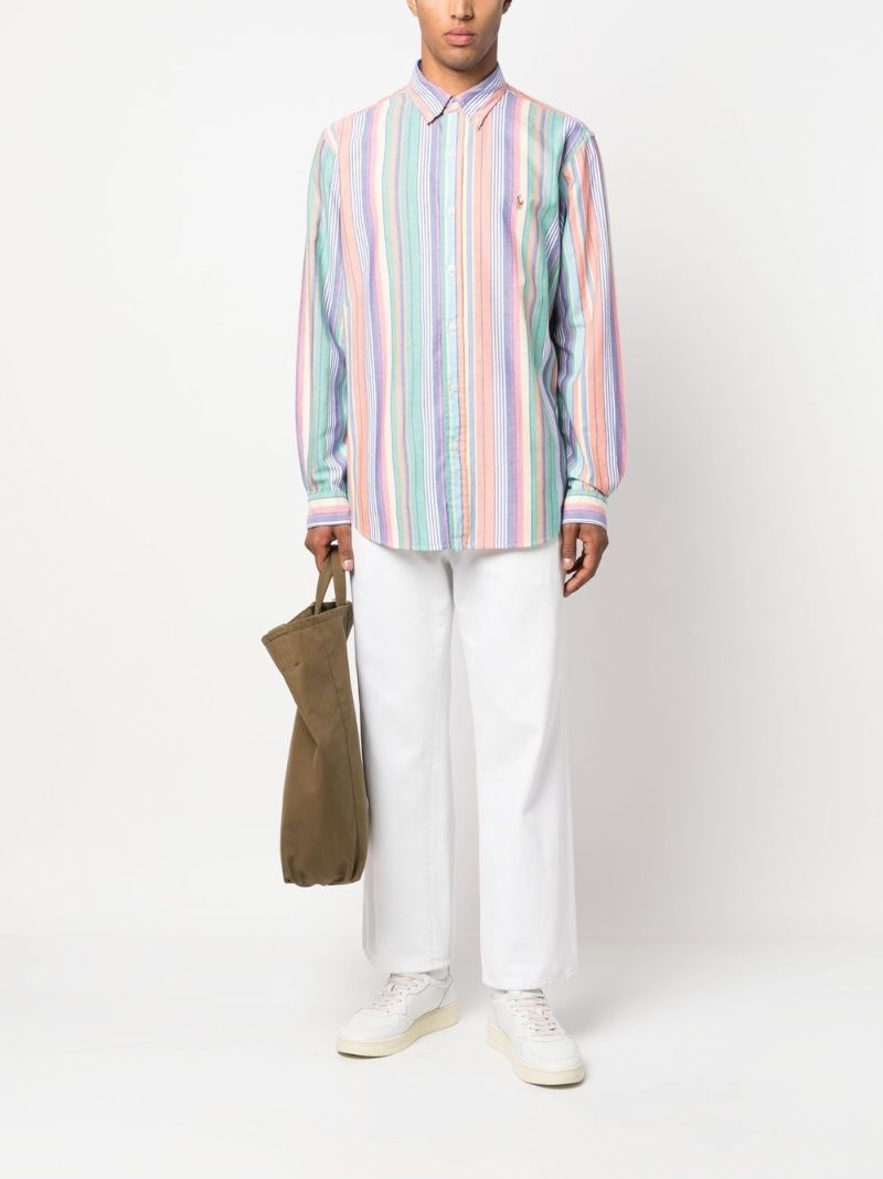 Multicolour Pony Embroidered Striped Shirt