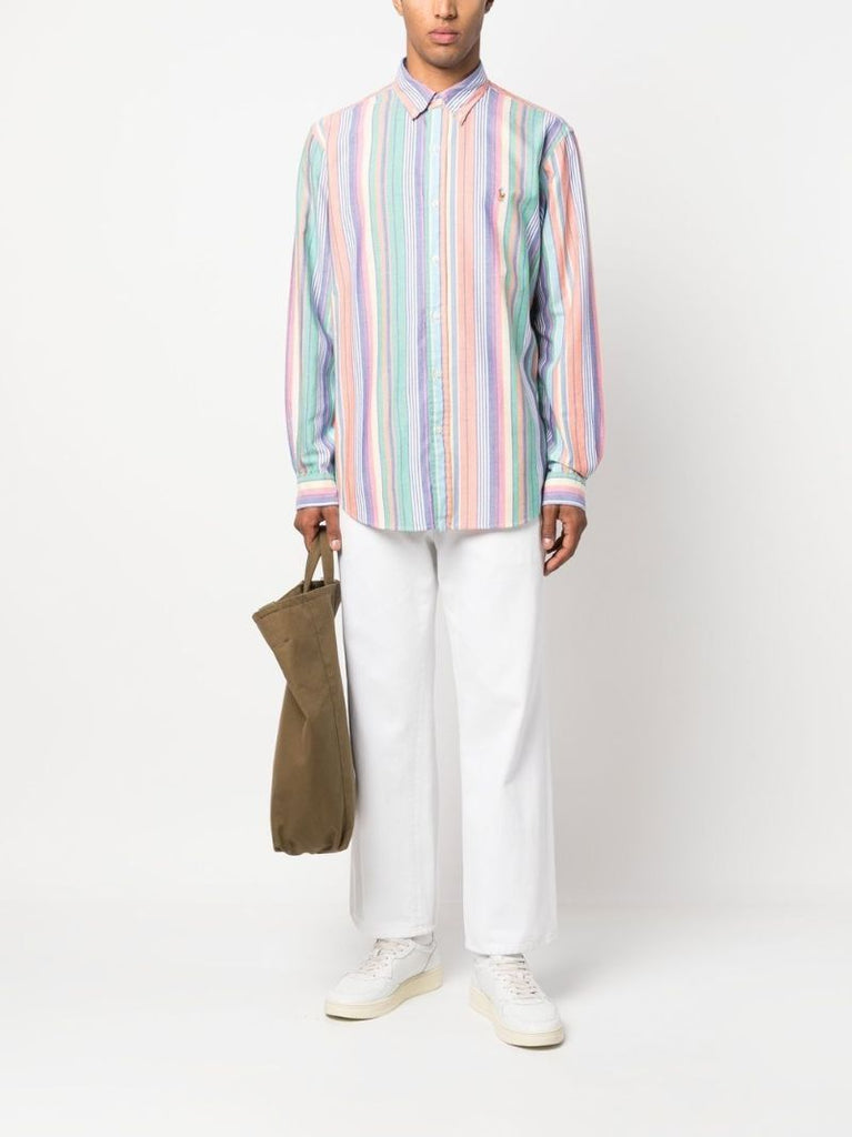 Multicolour Pony Embroidered Striped Shirt