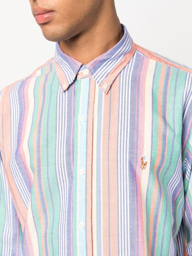 Multicolour Pony Embroidered Striped Shirt