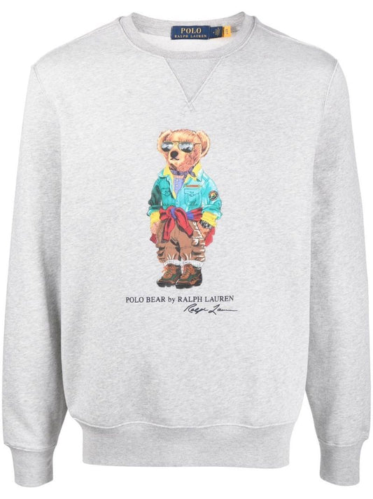 Grey Polo Bear Print Sweatshirt