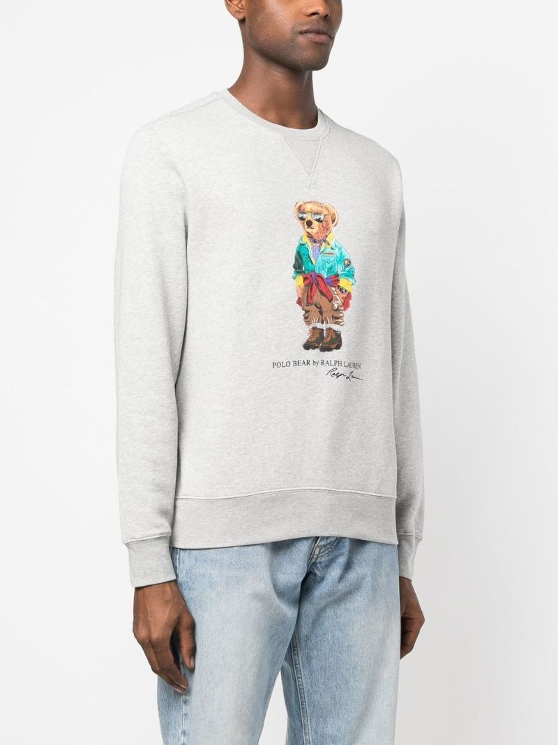 Grey Polo Bear Print Sweatshirt