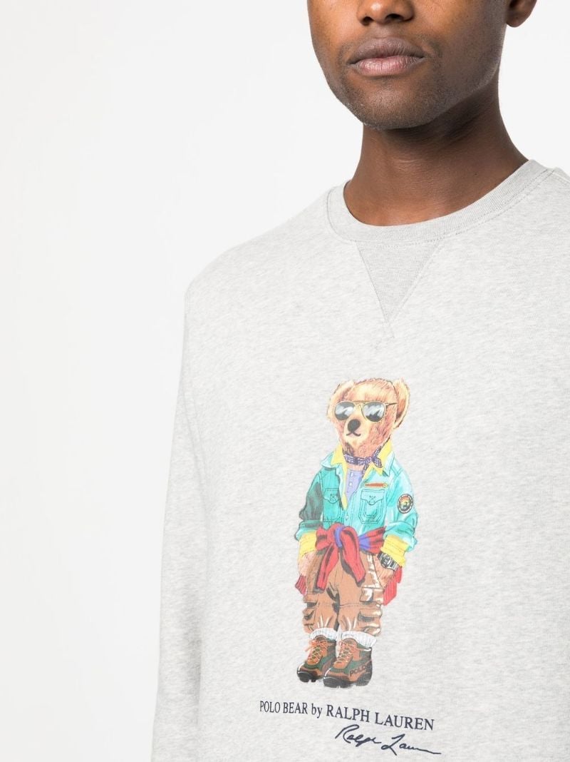 Grey Polo Bear Print Sweatshirt