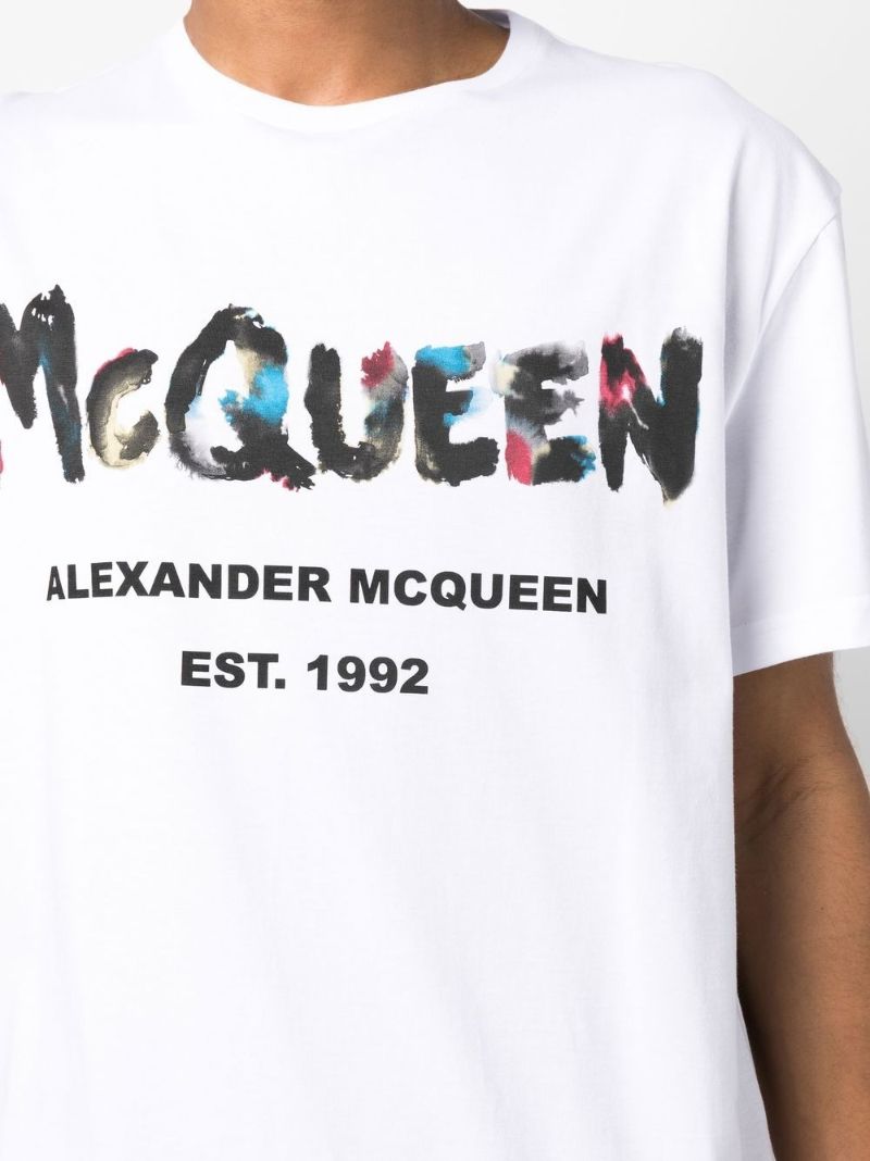 White Graffiti Print T-shirt