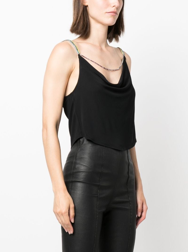 Black Crystal Embellished Top