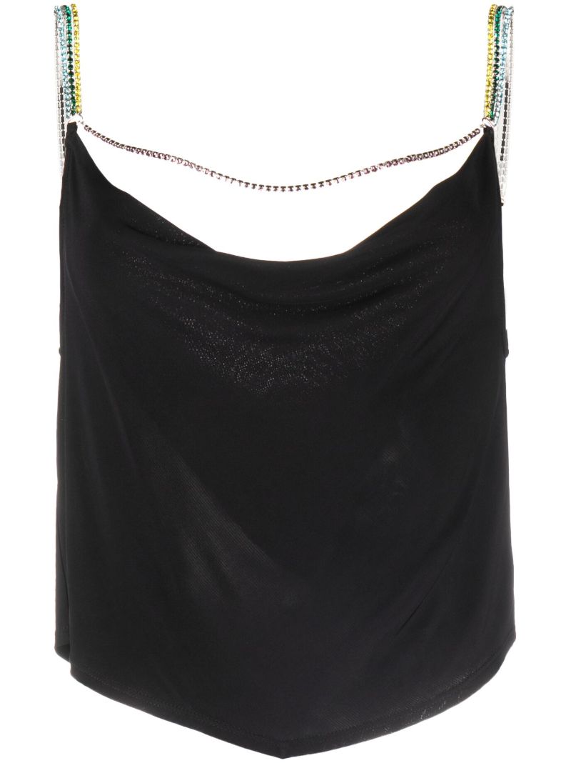 Black Crystal Embellished Top