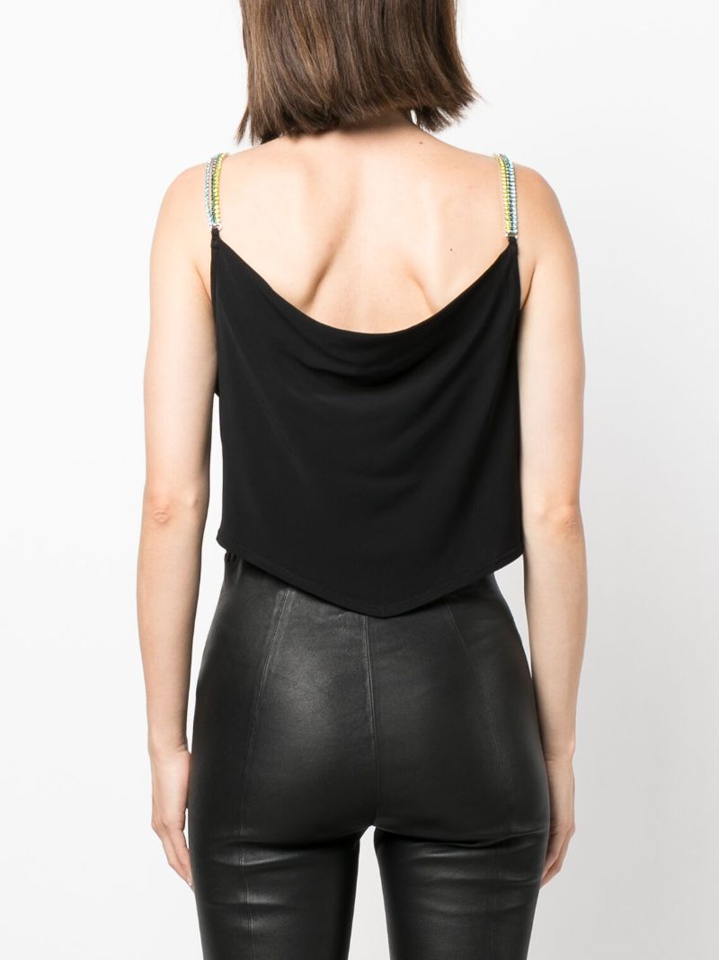 Black Crystal Embellished Top