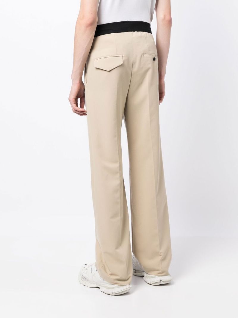 Beige Straight Leg Trousers