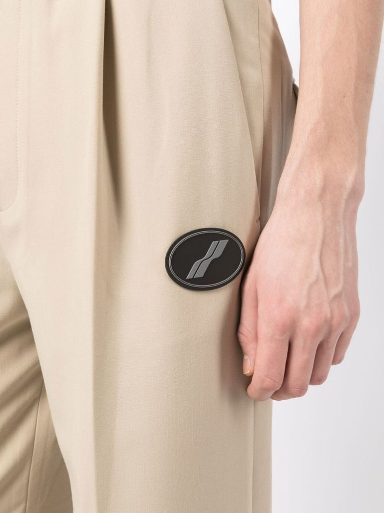 Beige Straight Leg Trousers