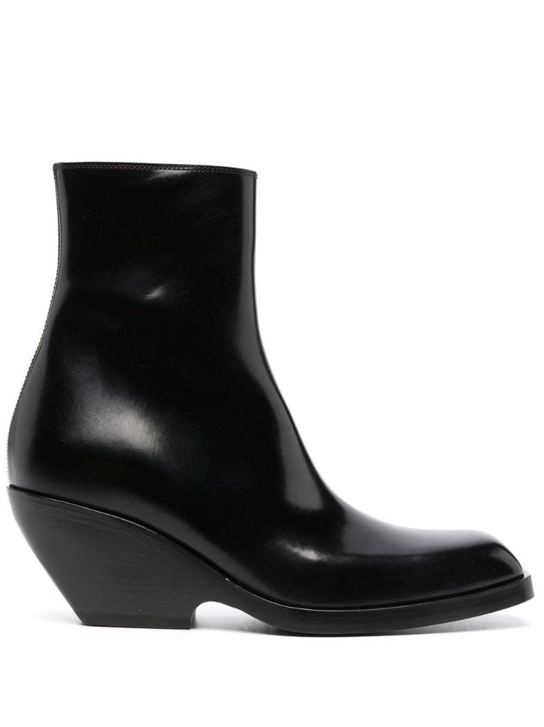 Black Hooper 55 Leather Ankle Boots