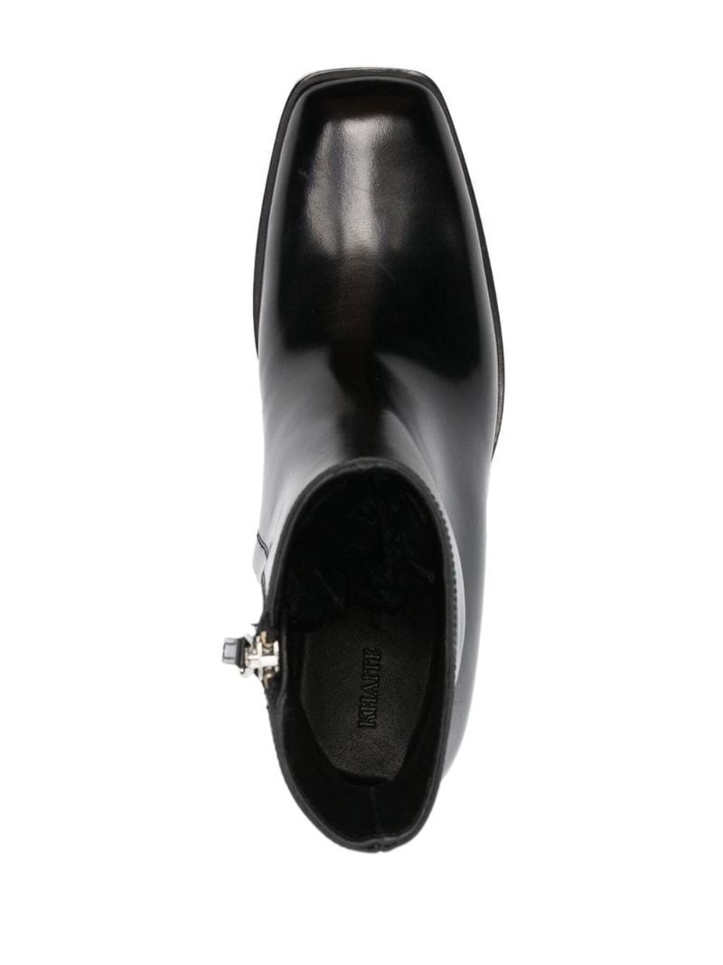 Black Hooper 55 Leather Ankle Boots