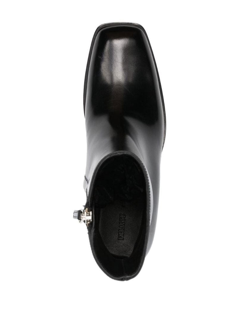 Black Hooper 55 Leather Ankle Boots