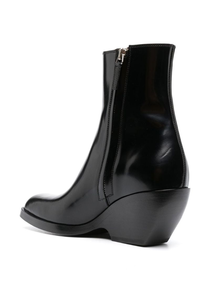 Black Hooper 55 Leather Ankle Boots