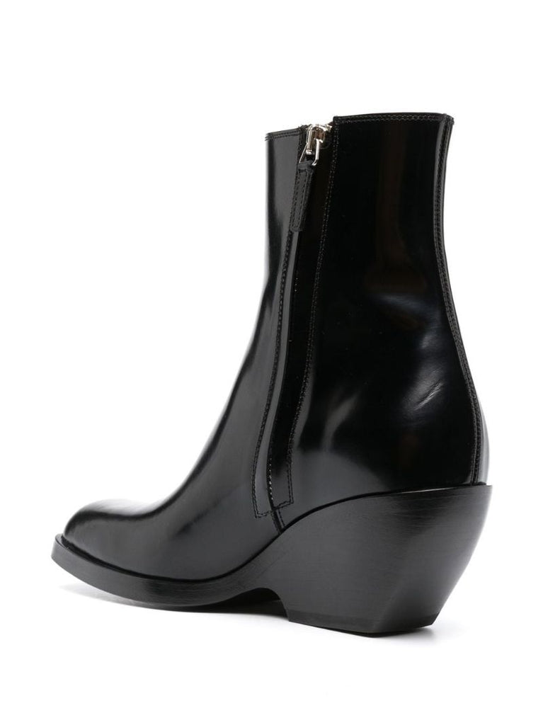 Black Hooper 55 Leather Ankle Boots