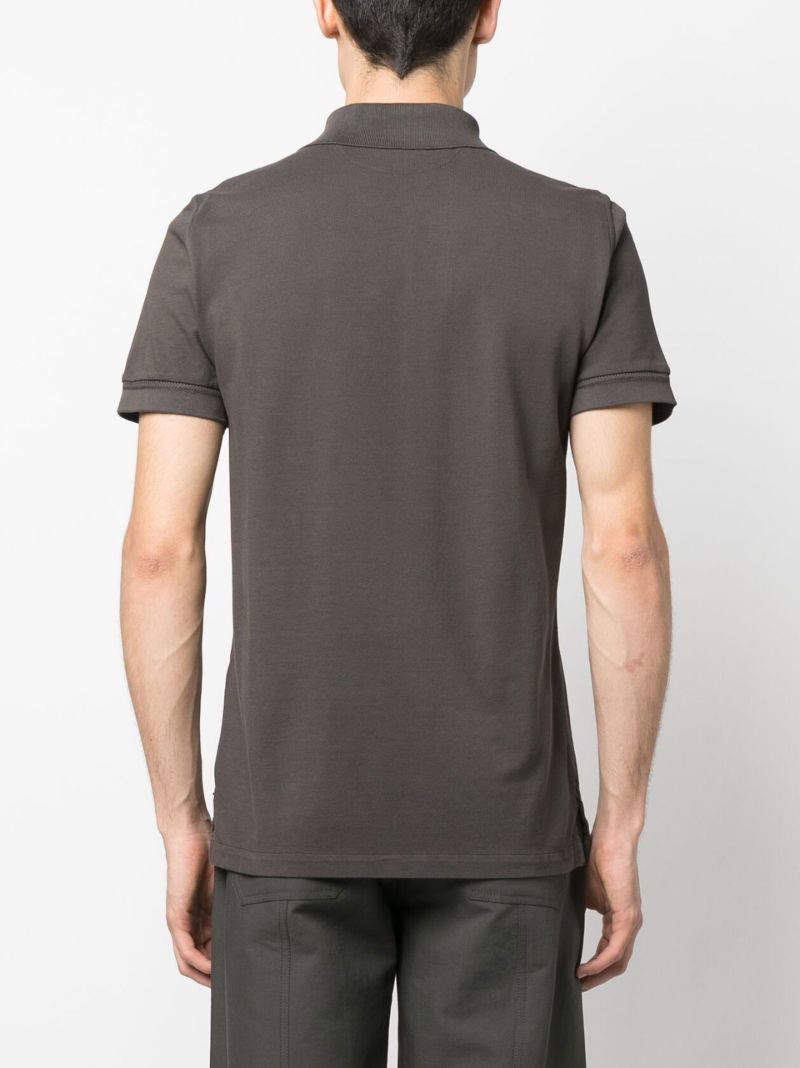 Grey Cotton Polo Shirt