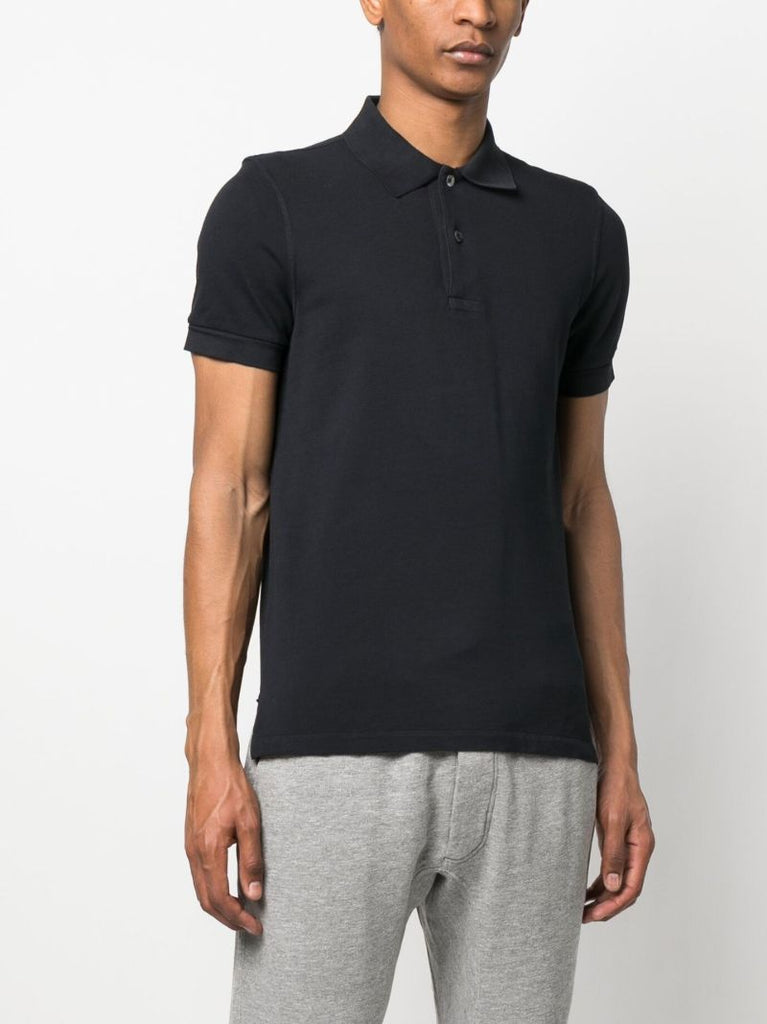 Blue Cotton Polo Shirt