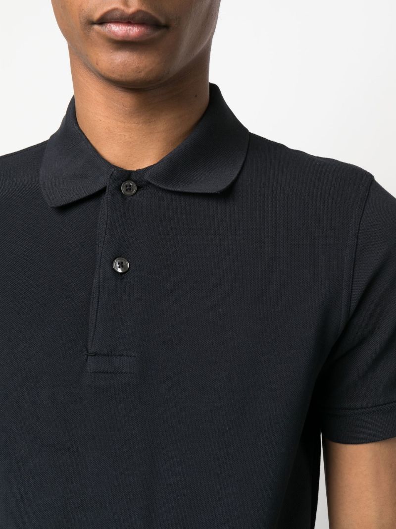 Blue Cotton Polo Shirt