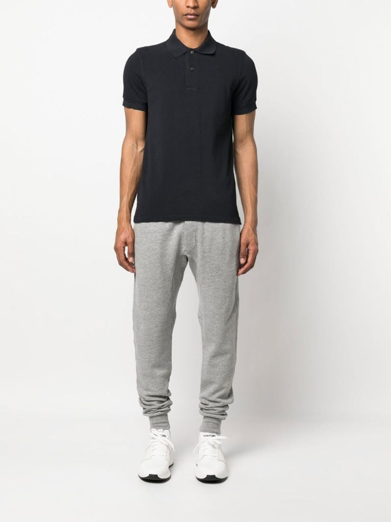 Blue Cotton Polo Shirt