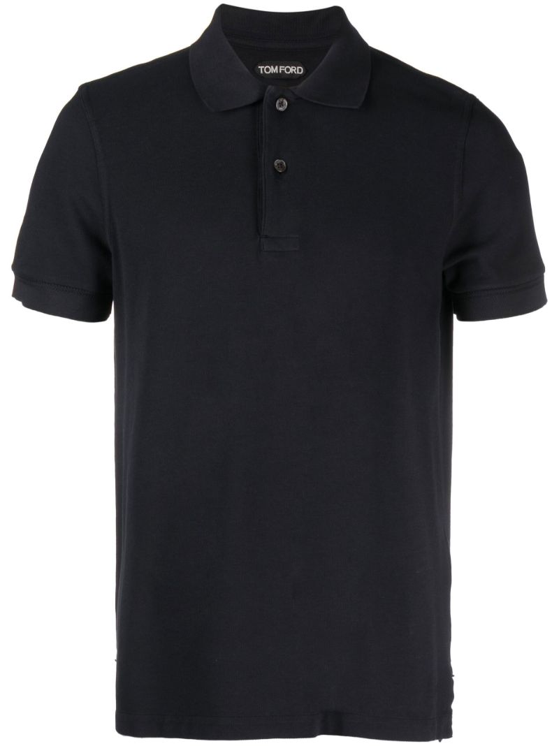 Blue Cotton Polo Shirt
