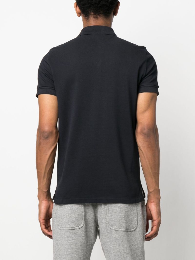 Blue Cotton Polo Shirt