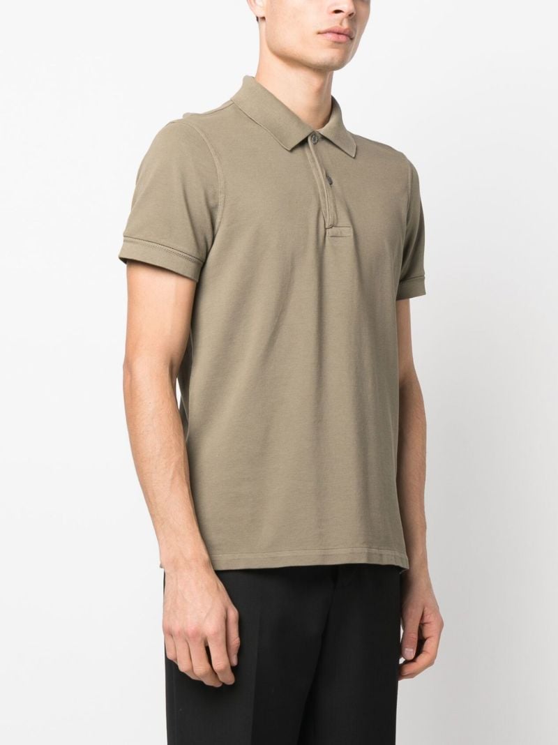 Green Short Sleeved Cotton Polo Shirt