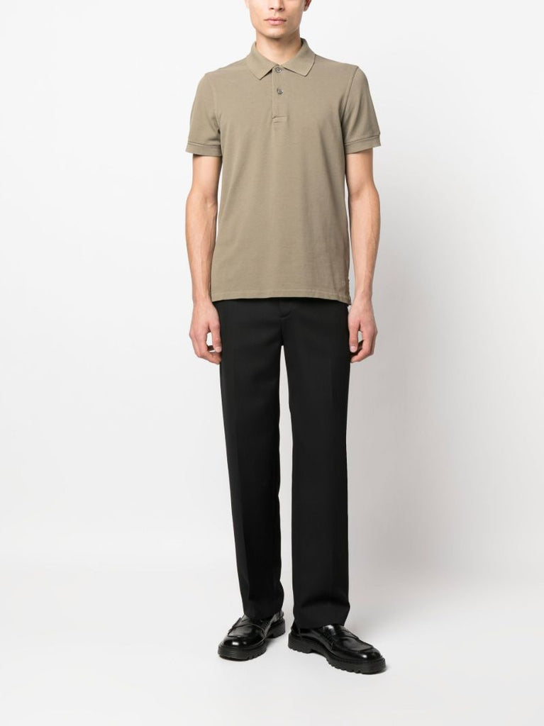 Green Short Sleeved Cotton Polo Shirt