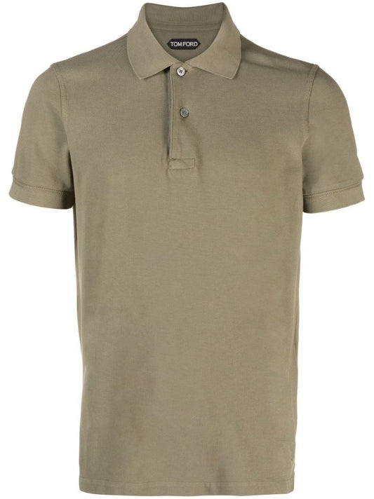 Green Short Sleeved Cotton Polo Shirt