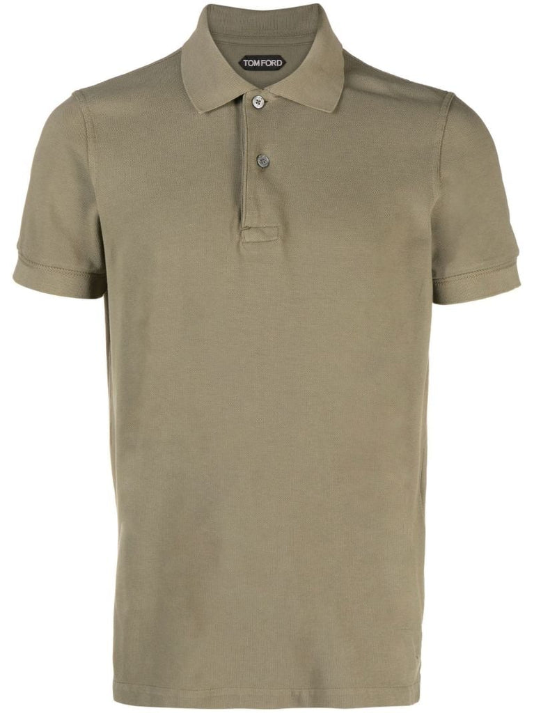 Green Short Sleeved Cotton Polo Shirt