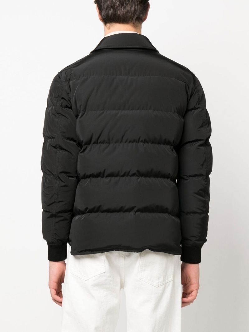 Black Techno Ottoman Padded Jacket