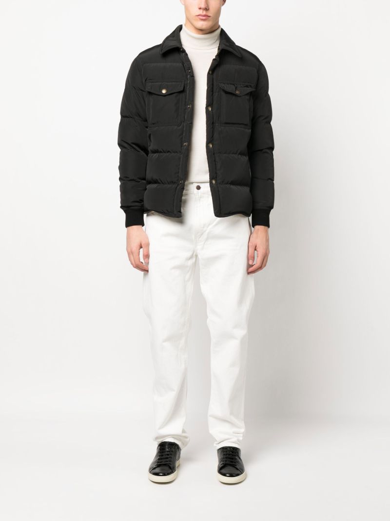 Black Techno Ottoman Padded Jacket