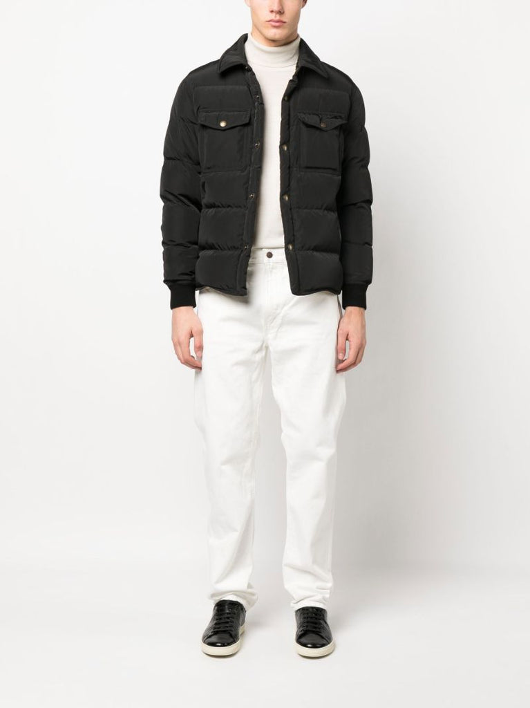 Black Techno Ottoman Padded Jacket