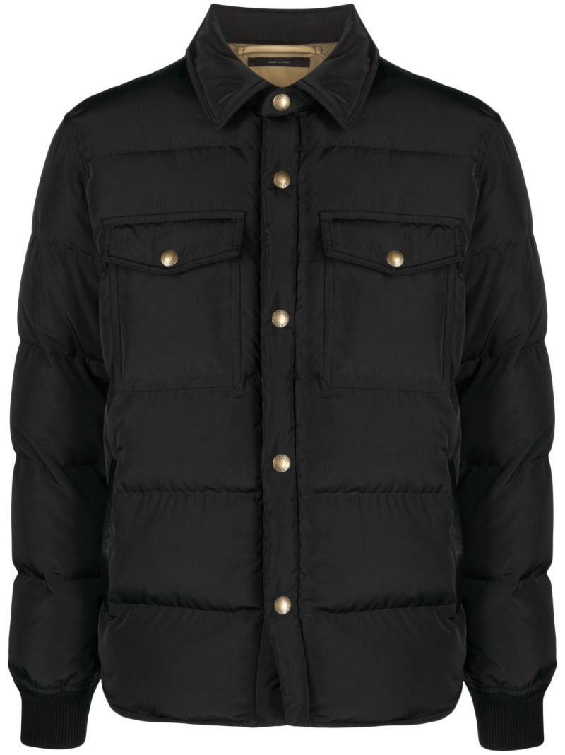 Black Techno Ottoman Padded Jacket