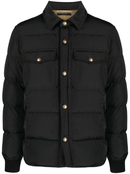 Black Techno Ottoman Padded Jacket