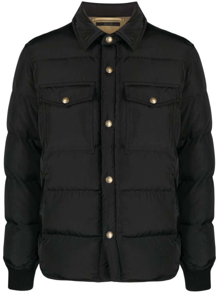 Black Techno Ottoman Padded Jacket