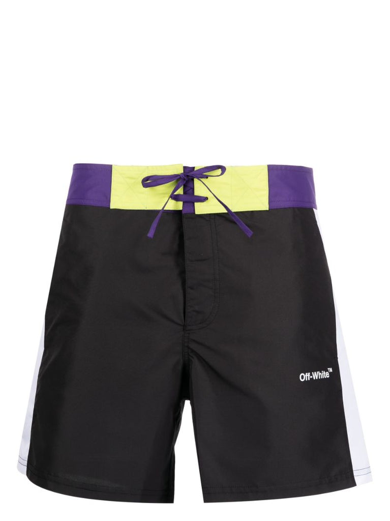 Black Arrow Block Sunset Swim Shorts