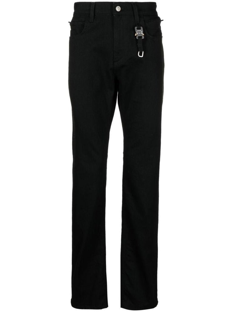 Black Buckle Detail Jeans