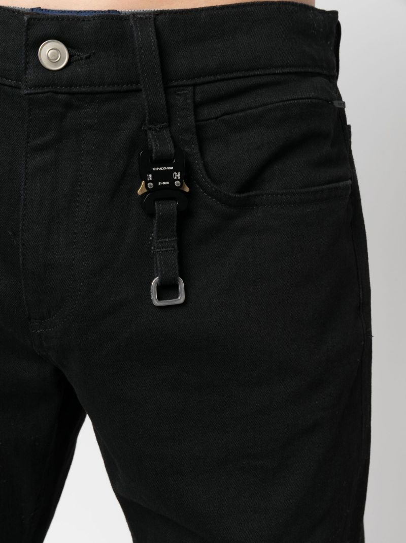 Black Buckle Detail Jeans