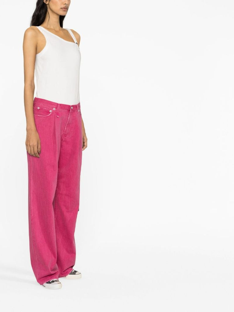 Pink Damon Wide-leg Jeans